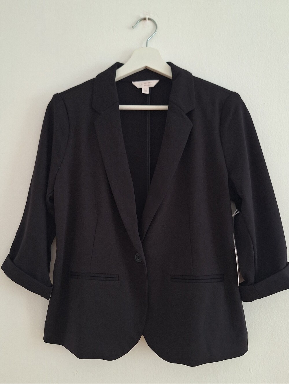 NWT LC Lauren Conrad Black Single-Button Women's Blazer